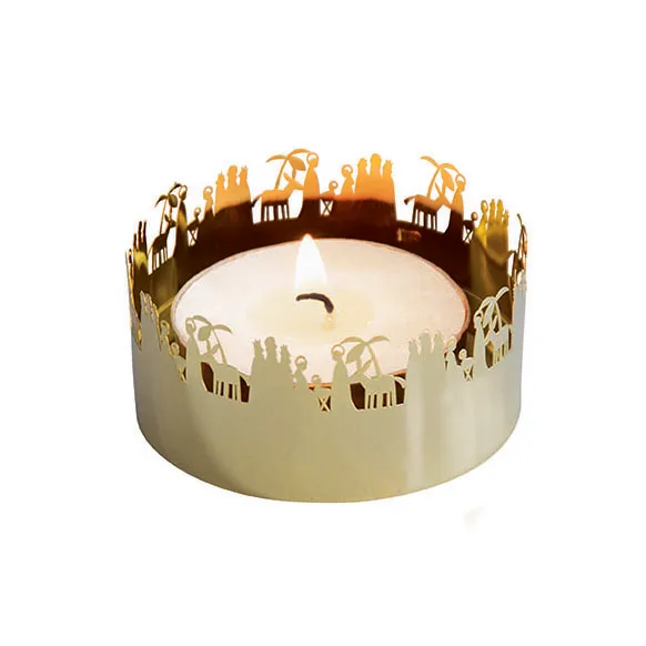 Pluto Teelichthalter gold, Krippe Pluto Design