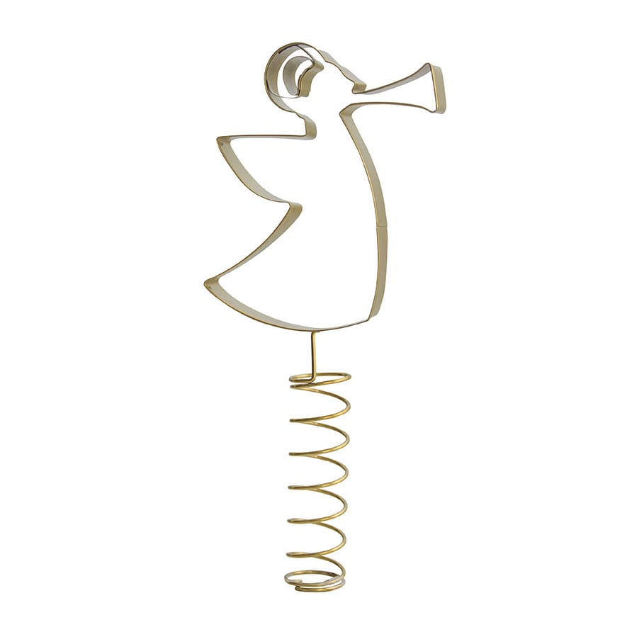 Pluto Design Pluto Weihnachtsbaumspitze Engel | Skandinavisches Design | Weihnachtsdekoration | Goldfarben