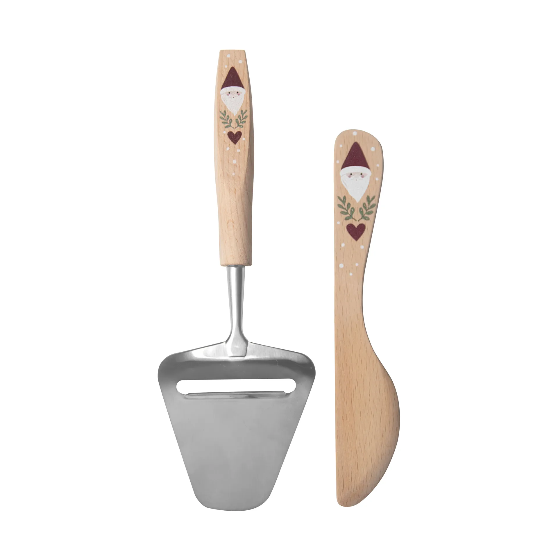Santa Buttermesser und Käsehobel 2-teilig, Beige Pluto Design