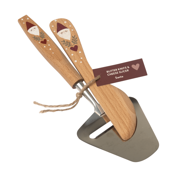 Santa Buttermesser und Käsehobel 2-teilig, Beige Pluto Design