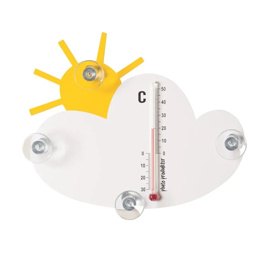Sol und moln Thermometer, Weiß-gelb Pluto Design
