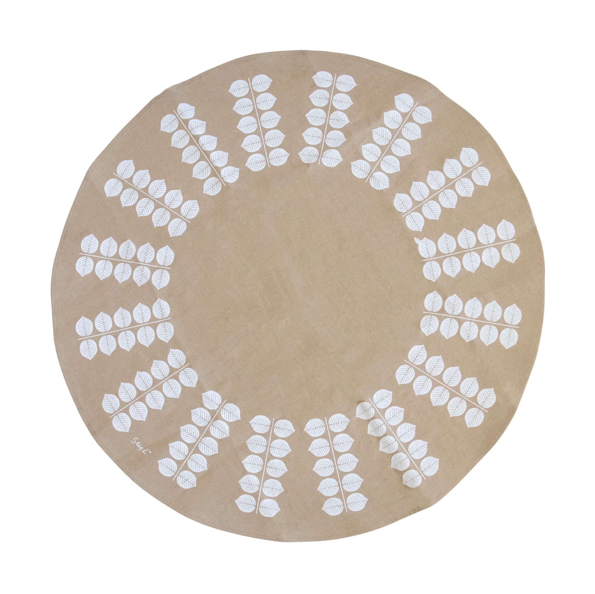 Stig L Berså Weihnachtsbaumteppich Ø110cm, Natur-weiß Pluto Design