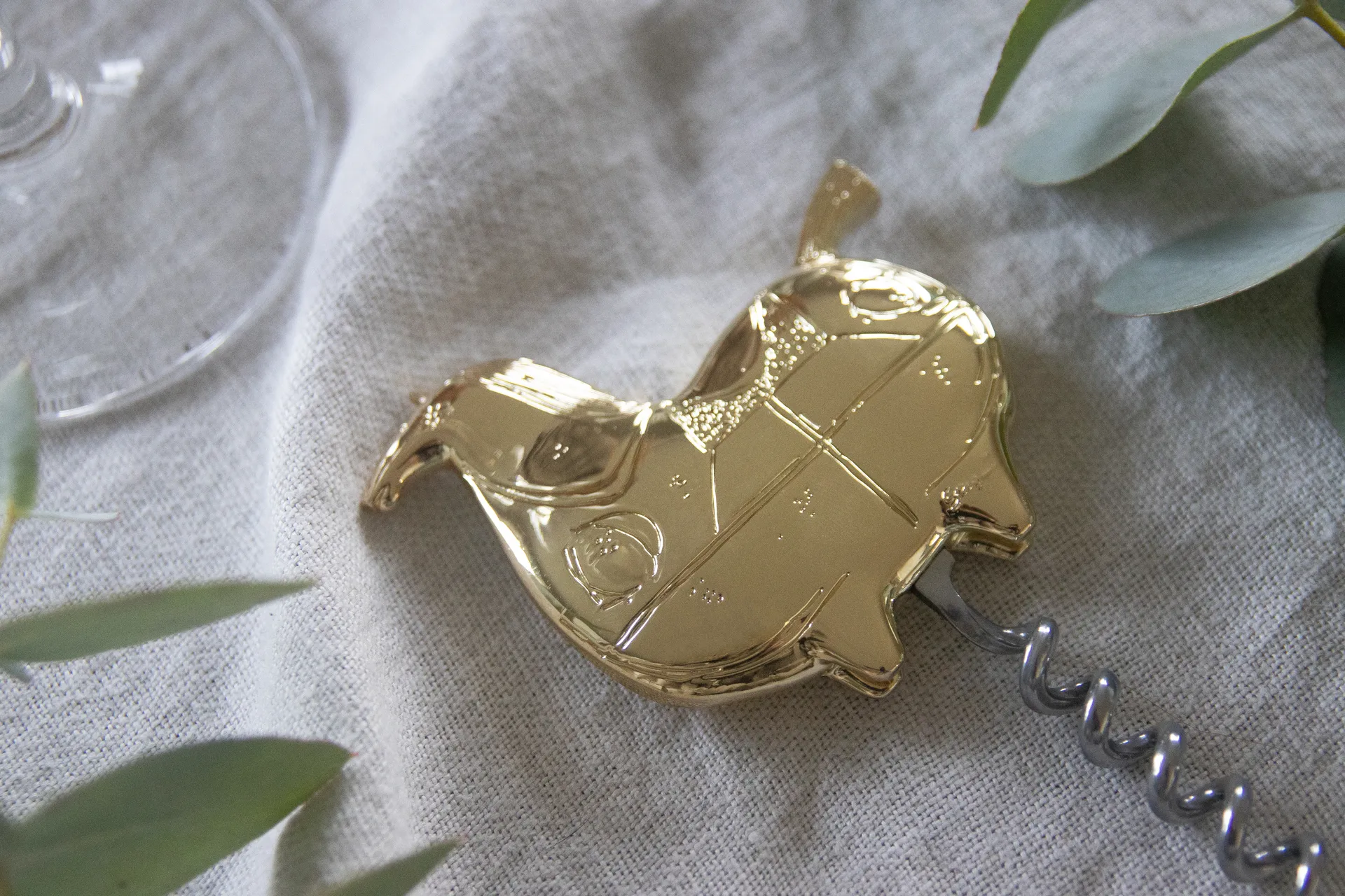 Stig L Springare Korkenzieher, Gold Pluto Design