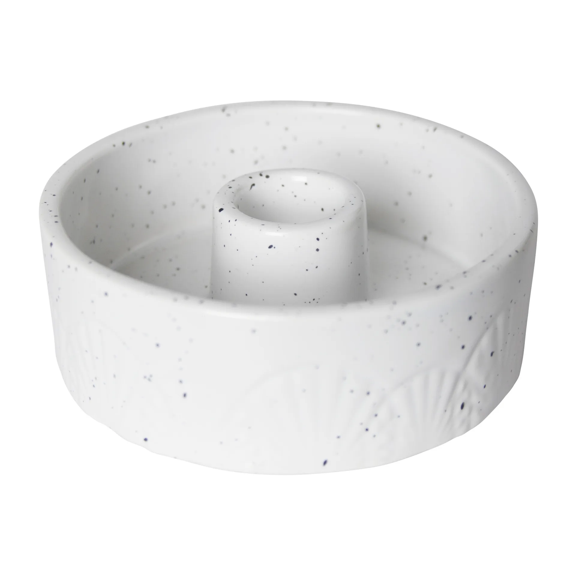 Sun Kerzenständer Keramik, Weiß-gepunktet Pluto Design