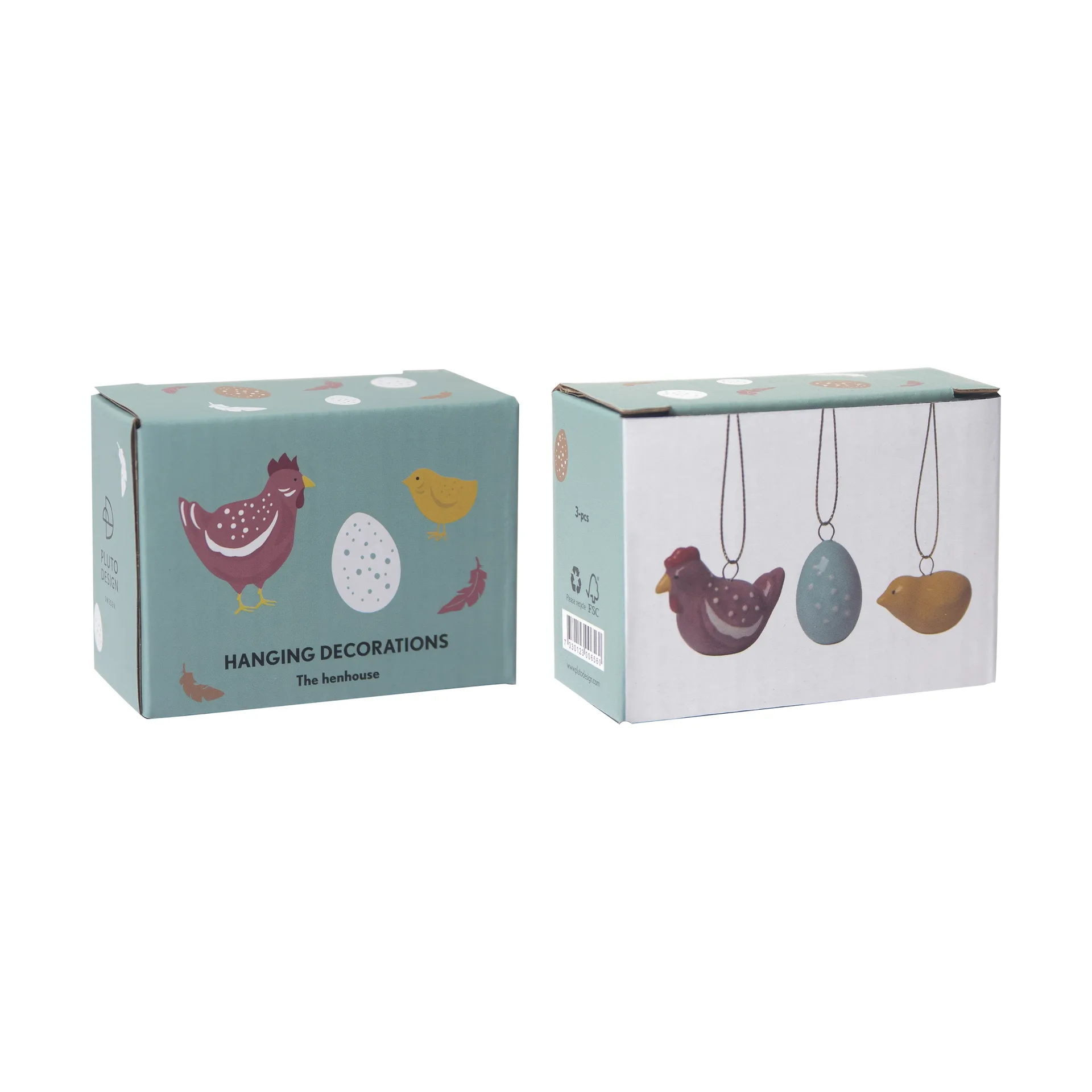 The Henhouse Osteranhänger 3-teilig, Multi Pluto Design