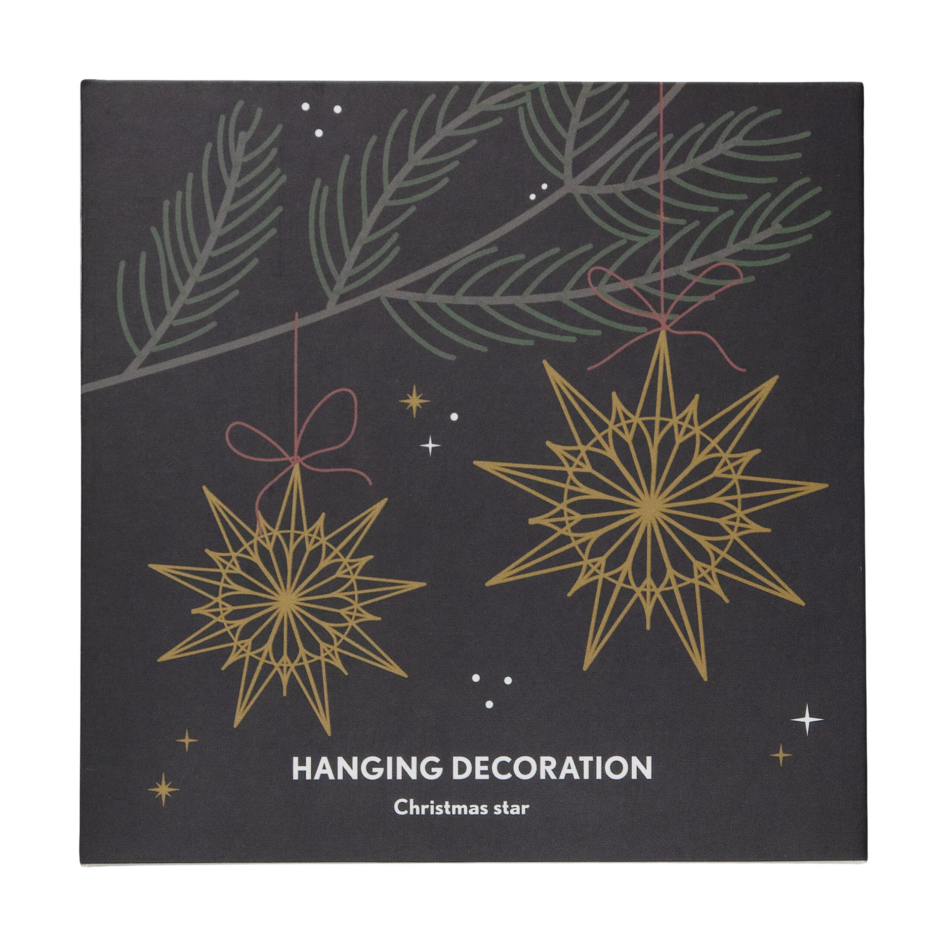 Weihnachtsstern Dekorationsanhänger, Gold Pluto Design