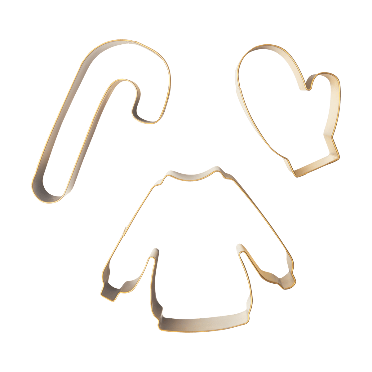 Pluto Design Winter Lebkuchenform 3 Teile Gold