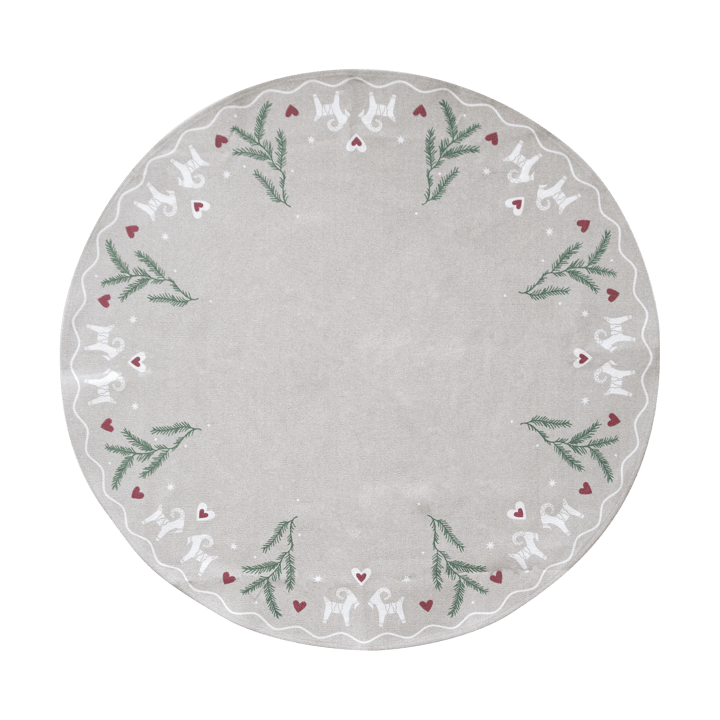 Yule Goat Weihnachtsteppich Ø110 cm - Beige - Pluto Design