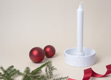 Sun Kerzenständer Keramik - Weiß-gepunktet - Pluto Produkter