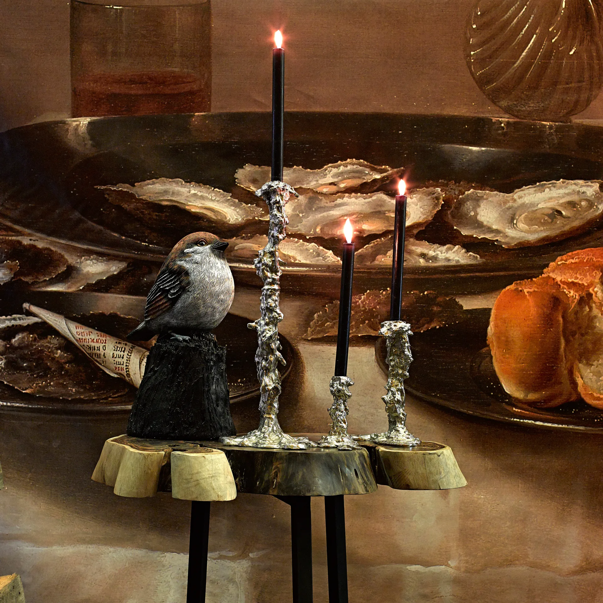 Drip Kerzenständer S 14 cm, Silber POLSPOTTEN