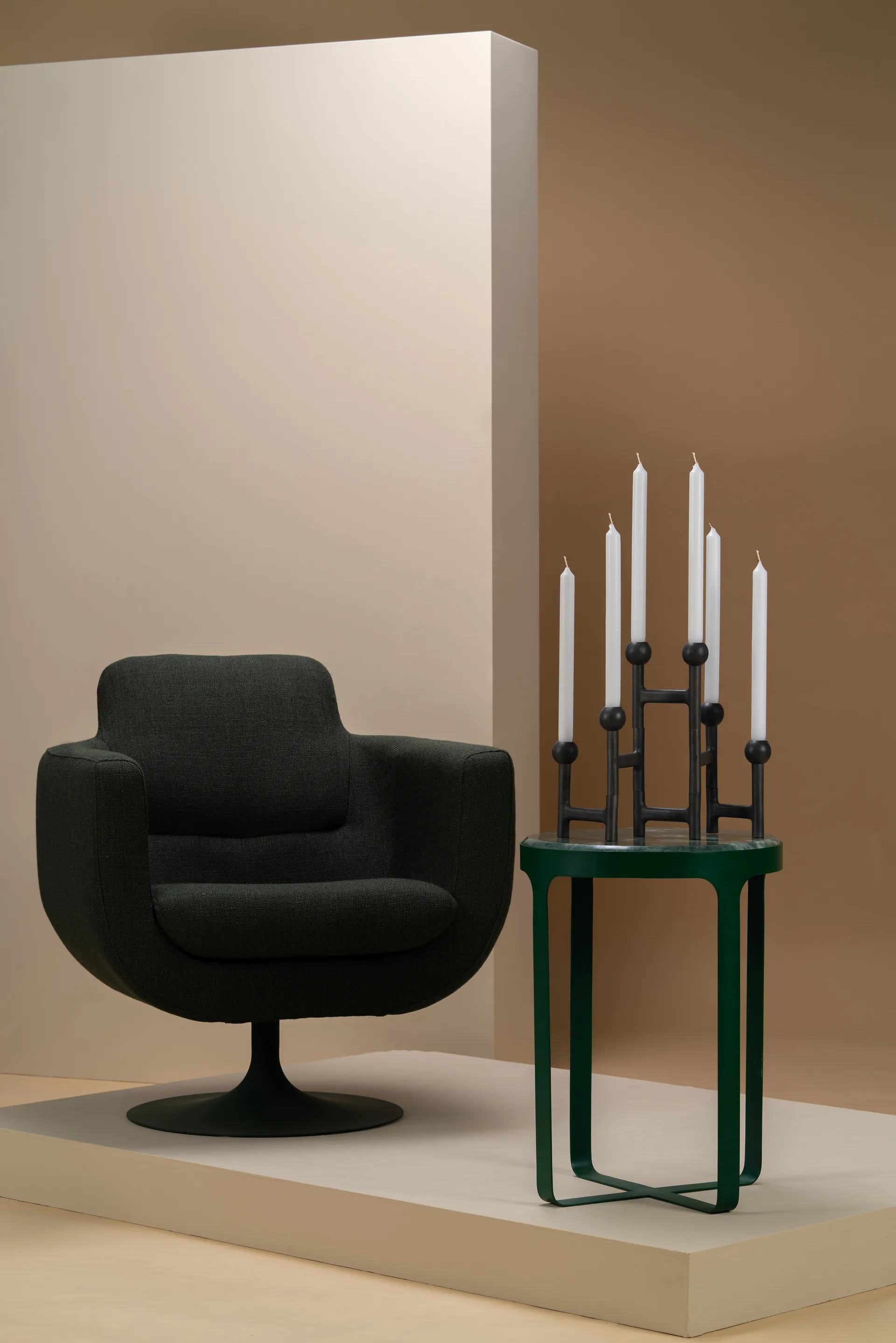 Round Folding Kerzenständer 56 x 30 cm, Dunkelgrau POLSPOTTEN