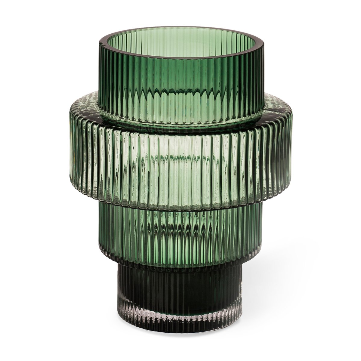 POLSPOTTEN Steps Kerzenhalter Ø 12 cm Dark green