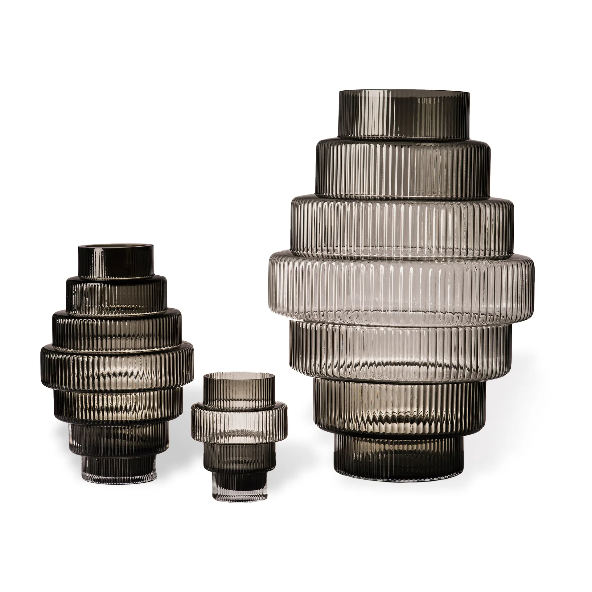 Steps Kerzenhalter Ø 12 cm, Dark grey POLSPOTTEN