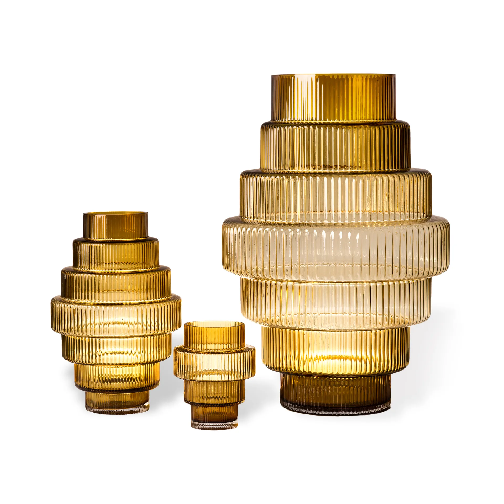 Steps Kerzenhalter Ø 12 cm, Ocker POLSPOTTEN