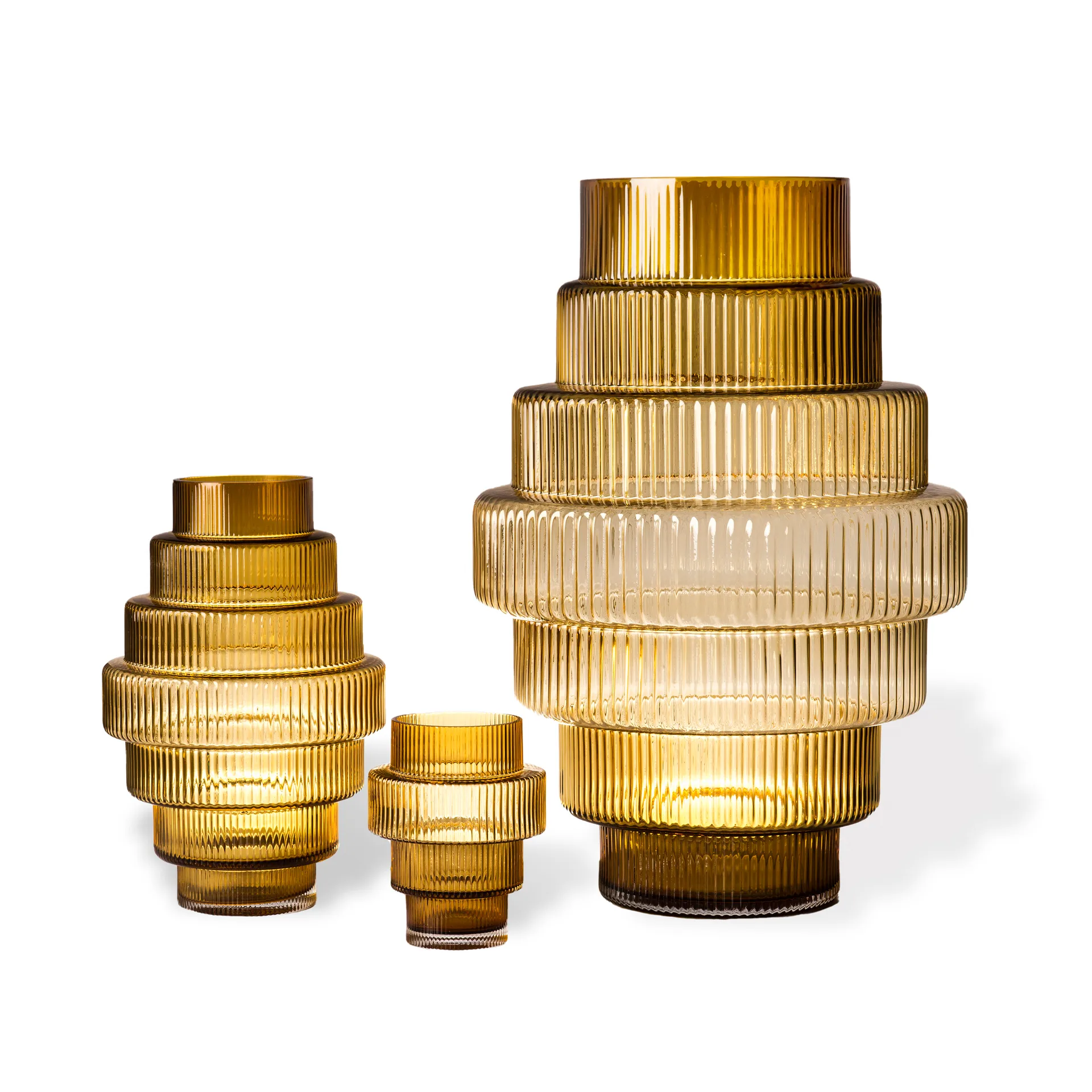 Steps Vase S 30 cm, Ocker POLSPOTTEN