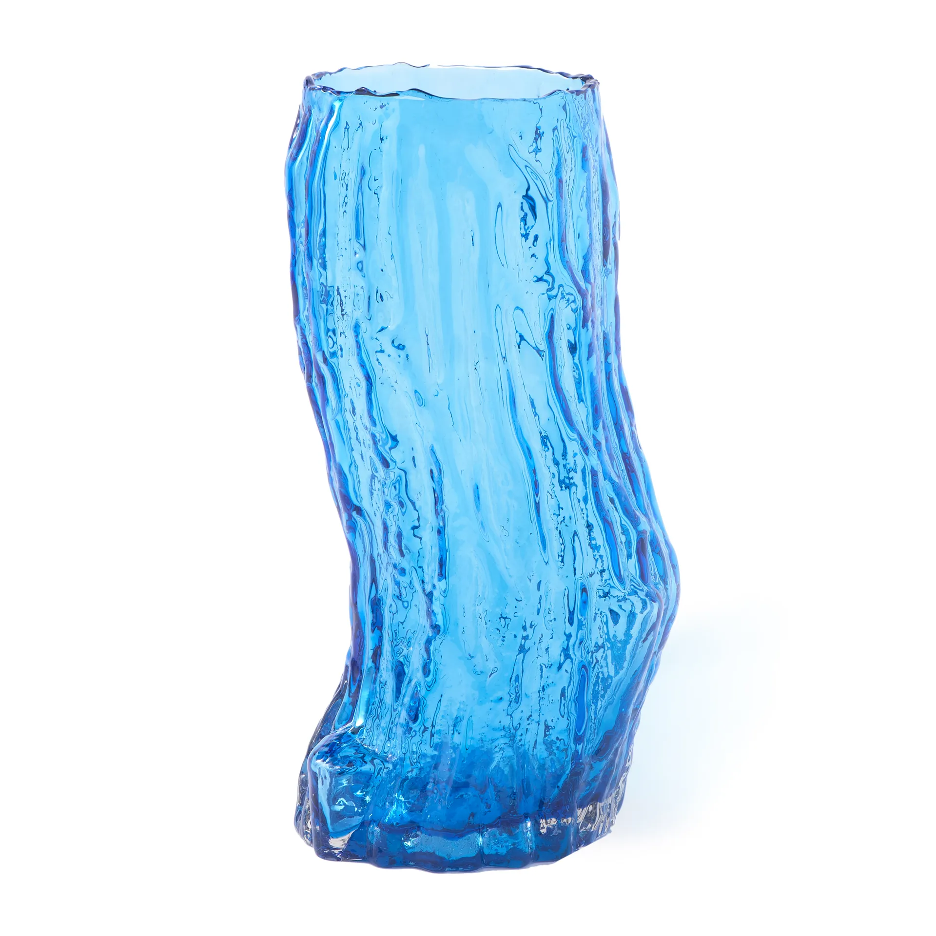 Tree log Vase M 44 cm, Blau POLSPOTTEN