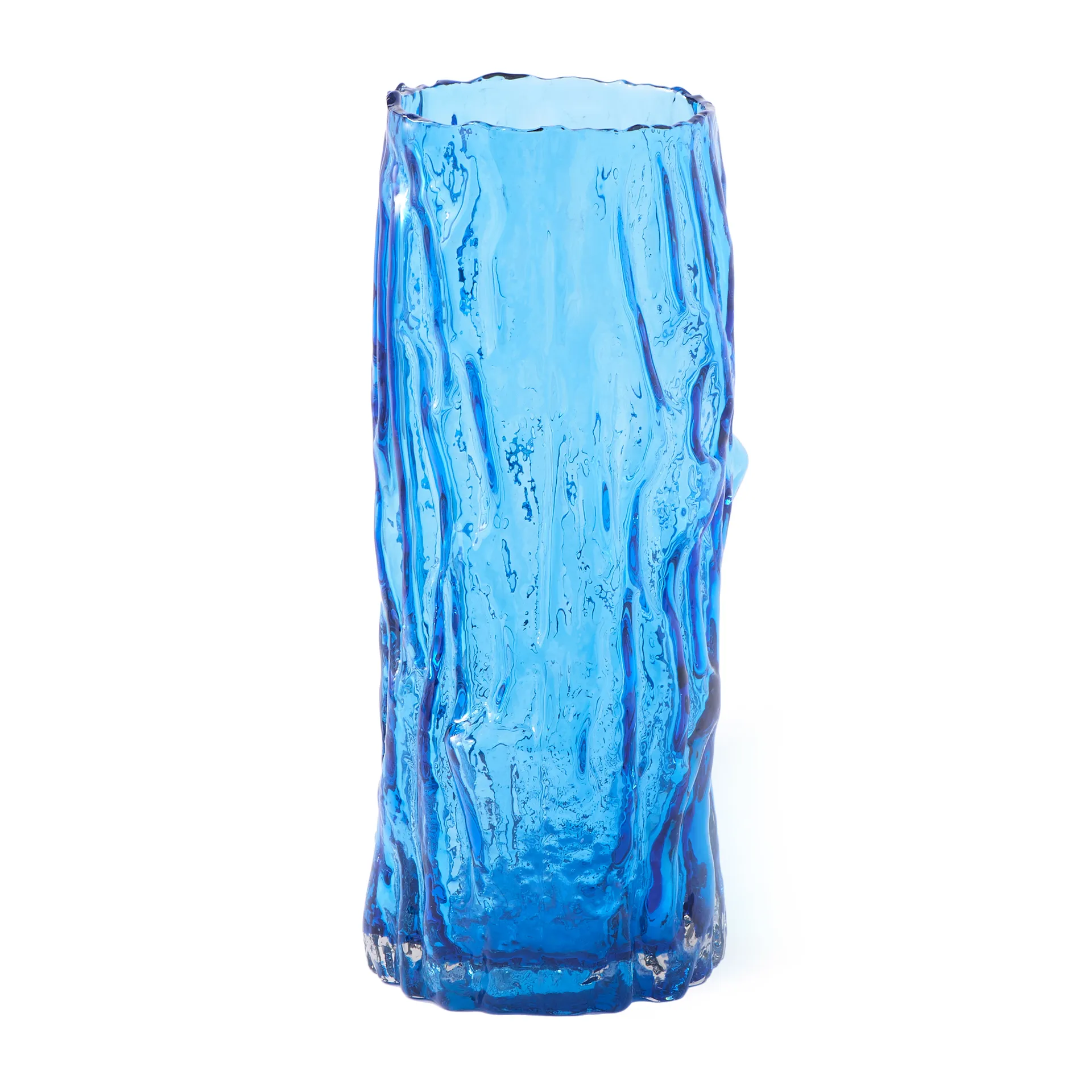 Tree log Vase M 44 cm, Blau POLSPOTTEN