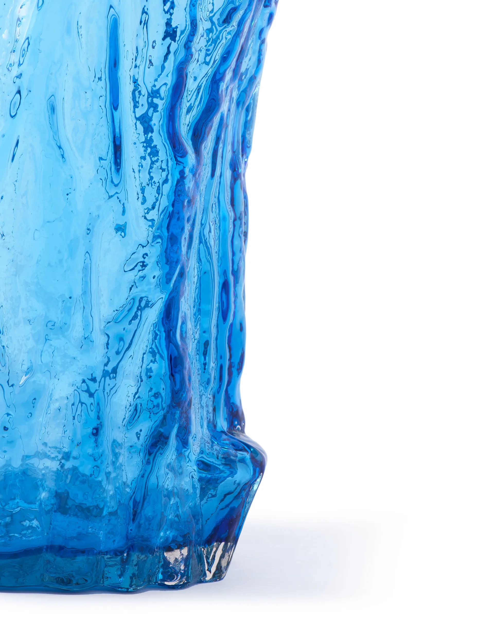 Tree log Vase M 44 cm, Blau POLSPOTTEN