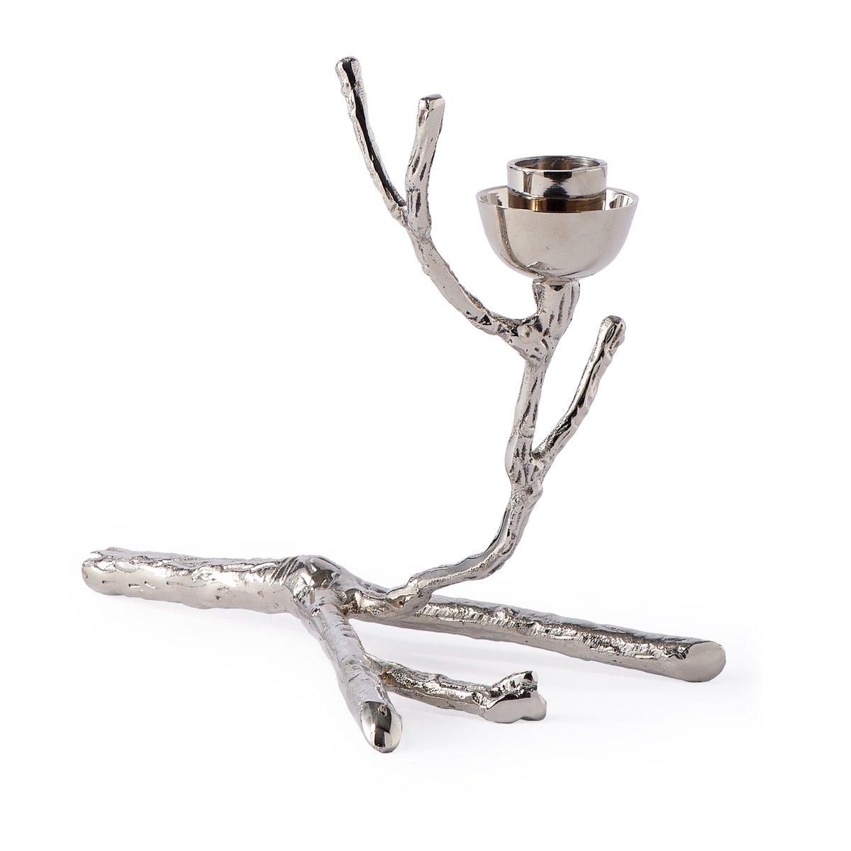 POLSPOTTEN Twiggy Kerzenständer S 14 cm Silber