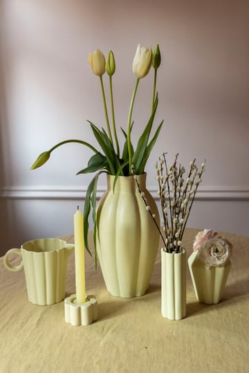 Birgit Vase/Windlicht 17cm - Pale Yellow - PotteryJo