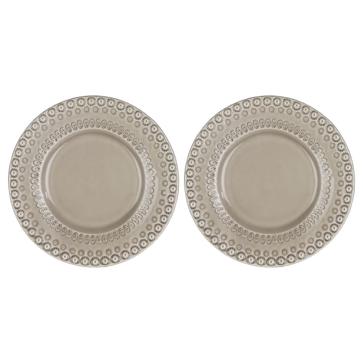 Daisy Dessertteller Ø22cm 2er Pack, Greige (beige) PotteryJo