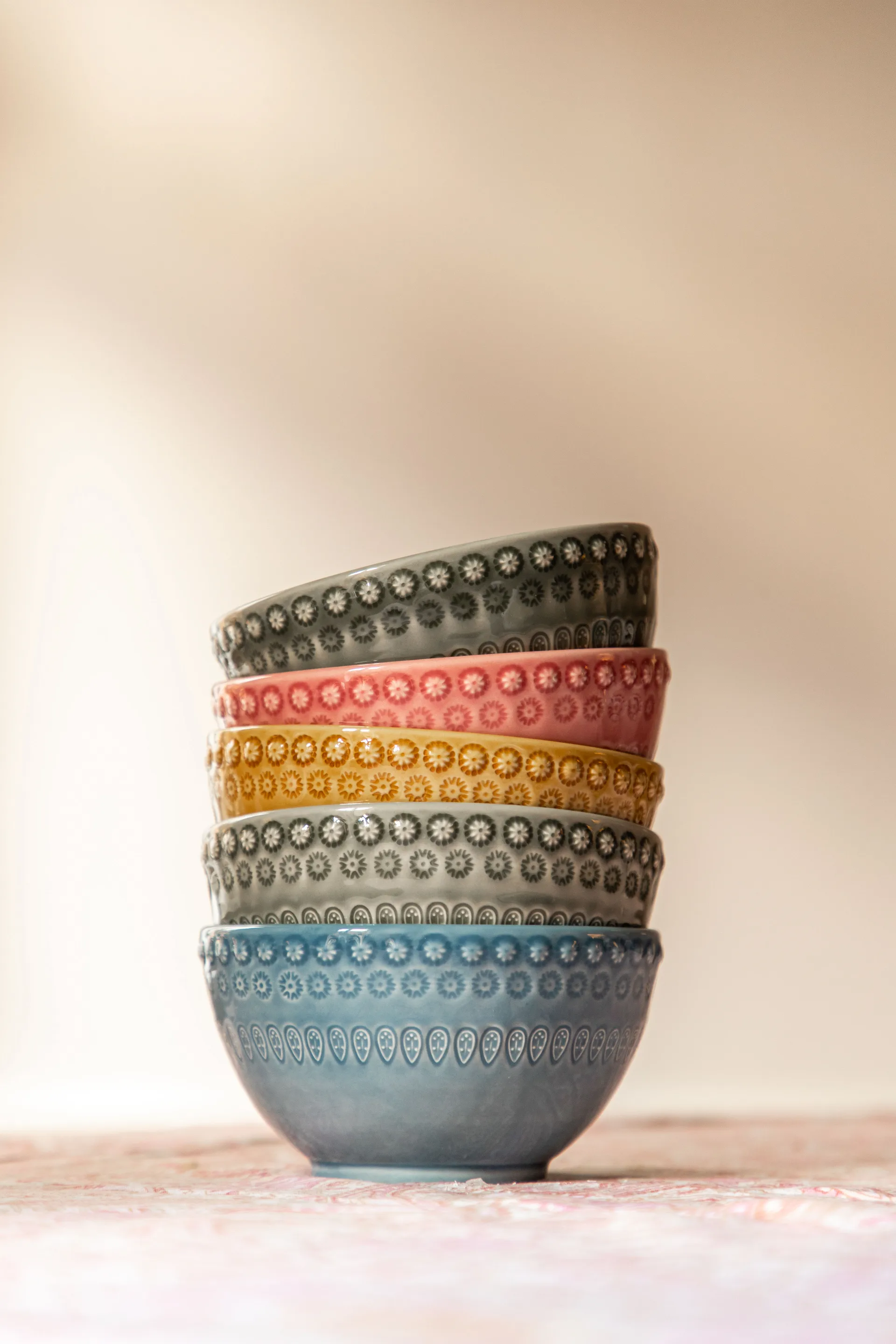 Daisy Schale 35cl 2er Pack, Greige (beige) PotteryJo