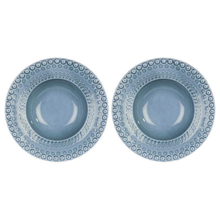 Daisy tiefer Teller Ø 21cm 2er Pack, Dusty blue PotteryJo