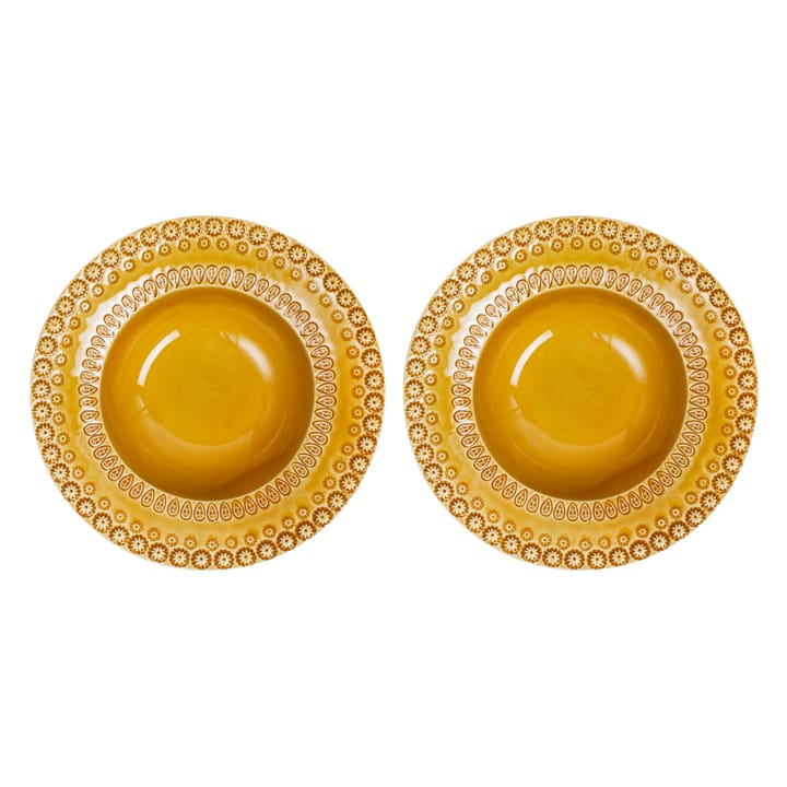 Daisy tiefer Teller Ø 21cm 2er Pack, Sienna (gelb) PotteryJo