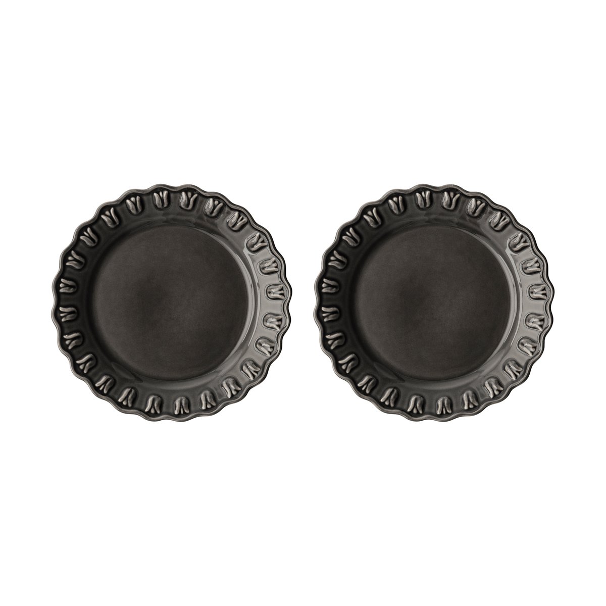 PotteryJo Tulipa kleiner Teller Ø20 cm 2er Pack Almost black