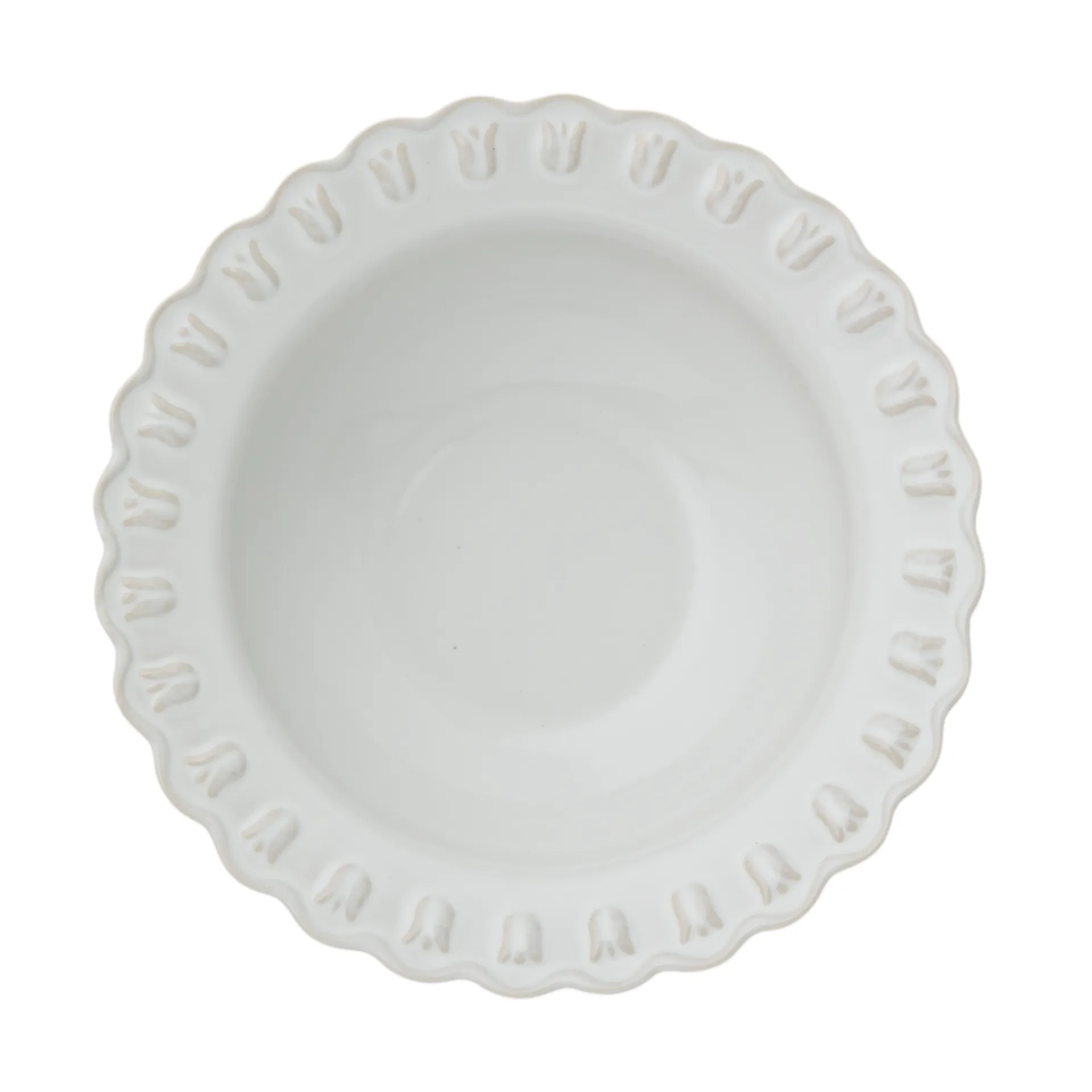 Tulipa Servierschale groß Ø30 cm, White PotteryJo