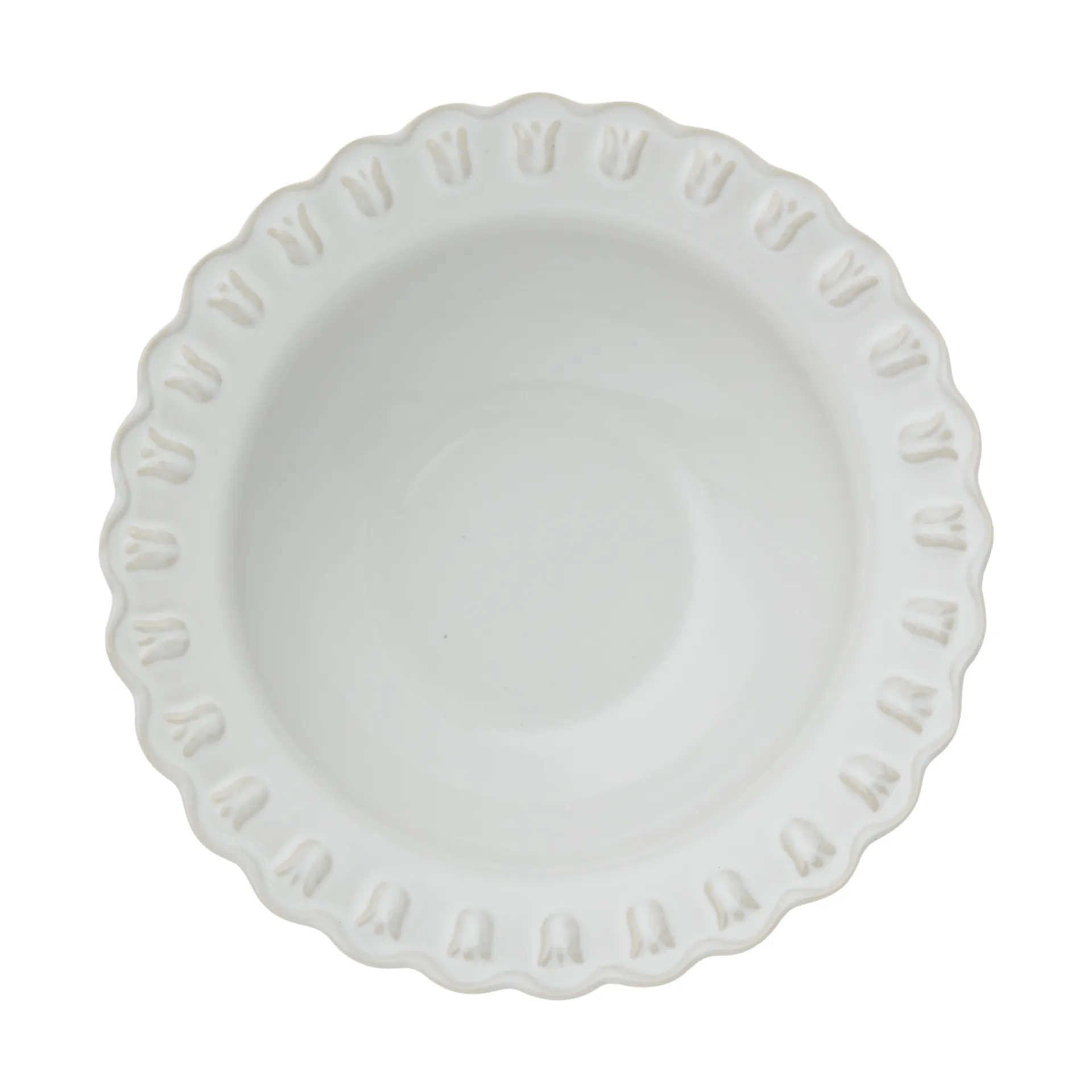 Tulipa tiefer Teller klein Ø17 cm 2er-Pack, White PotteryJo