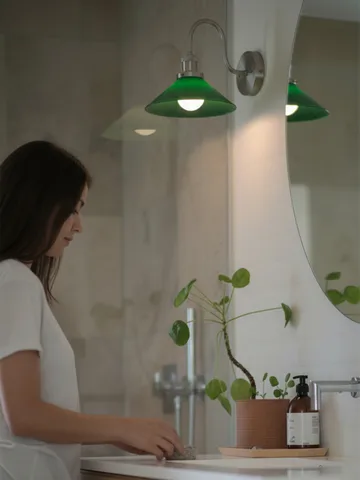 August Wandleuchte - Grün-Chrom - PR Home