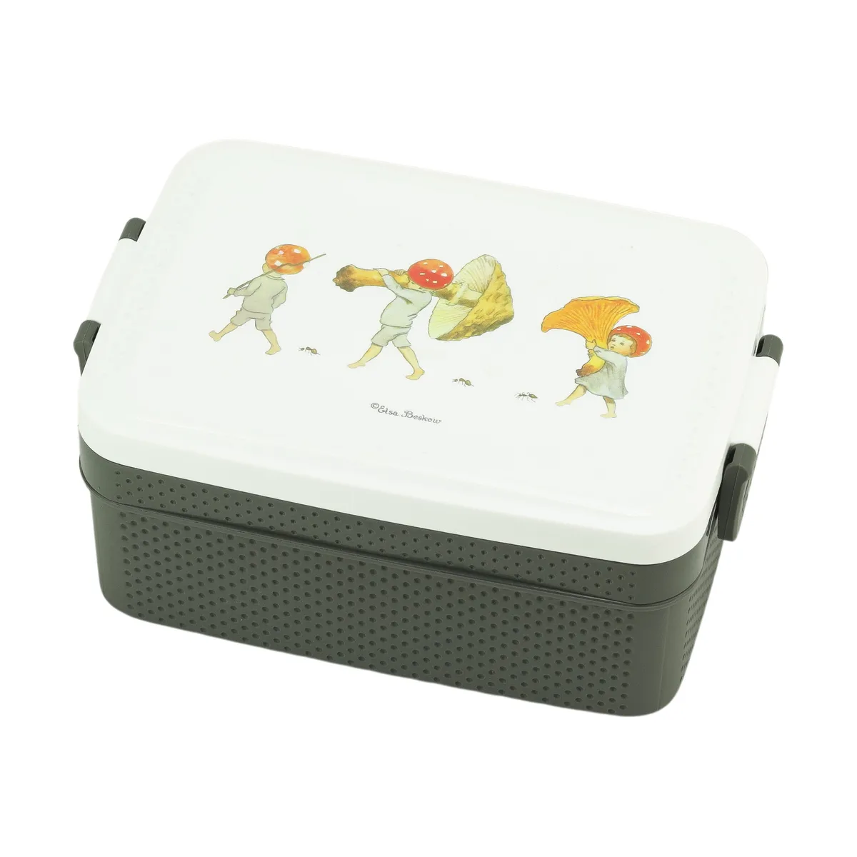 Rätt Start Elsa Beskow Tomtebobarnen Lunchbox 8x18,5 cm Braun-weiß