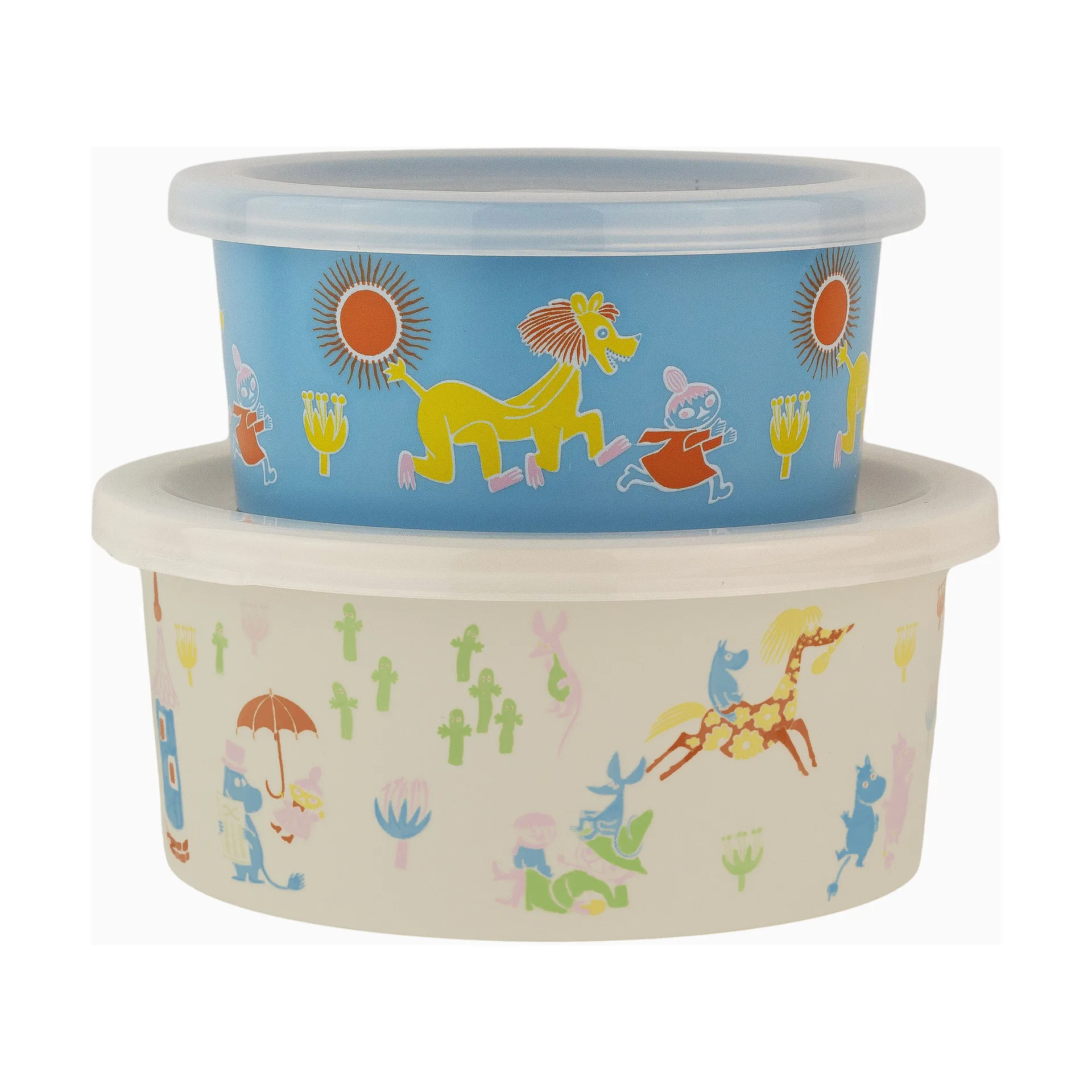 Mumin 80 Snackbox 2-teilig, Beige-blau Rätt Start
