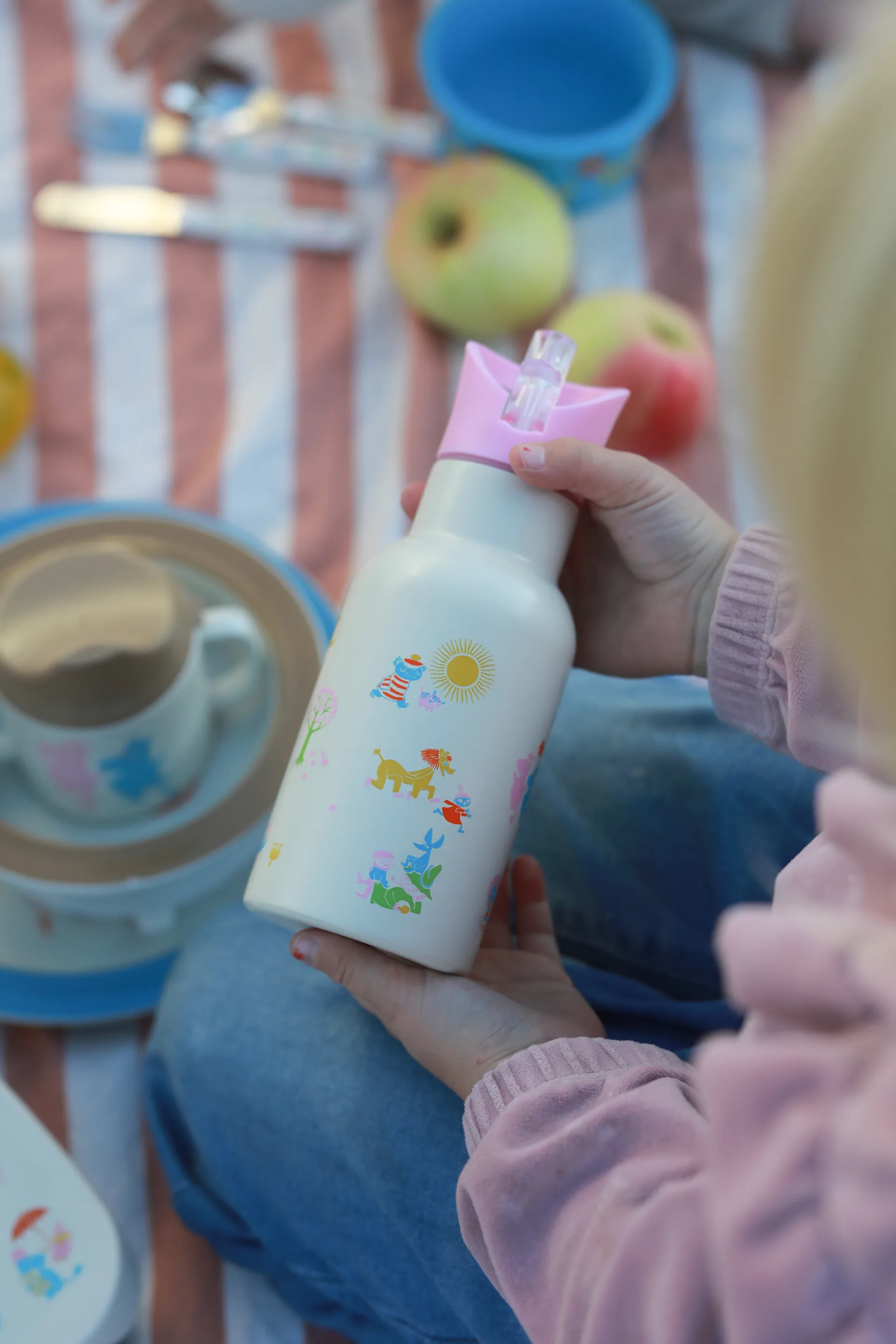 Mumin 80 Wasserflasche 34 cl, Beige-rosa Rätt Start