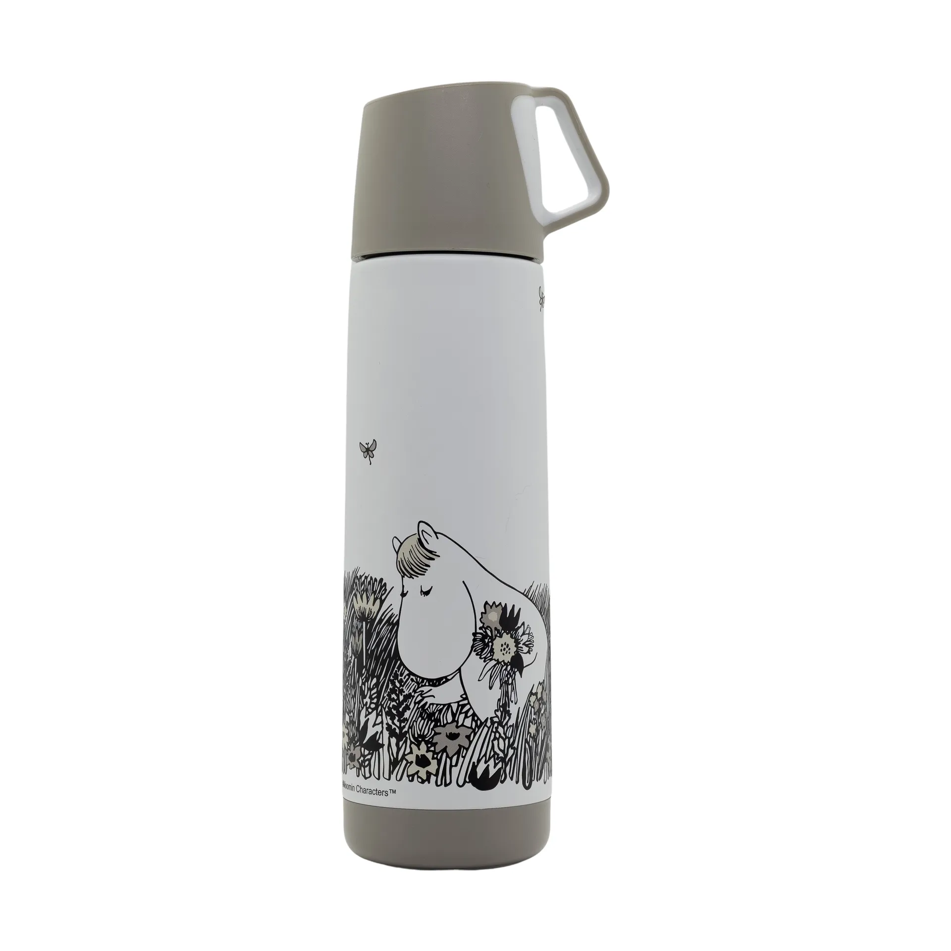 Mumin Graphic Thermos 500 ml, Weiß-schwarz Rätt Start