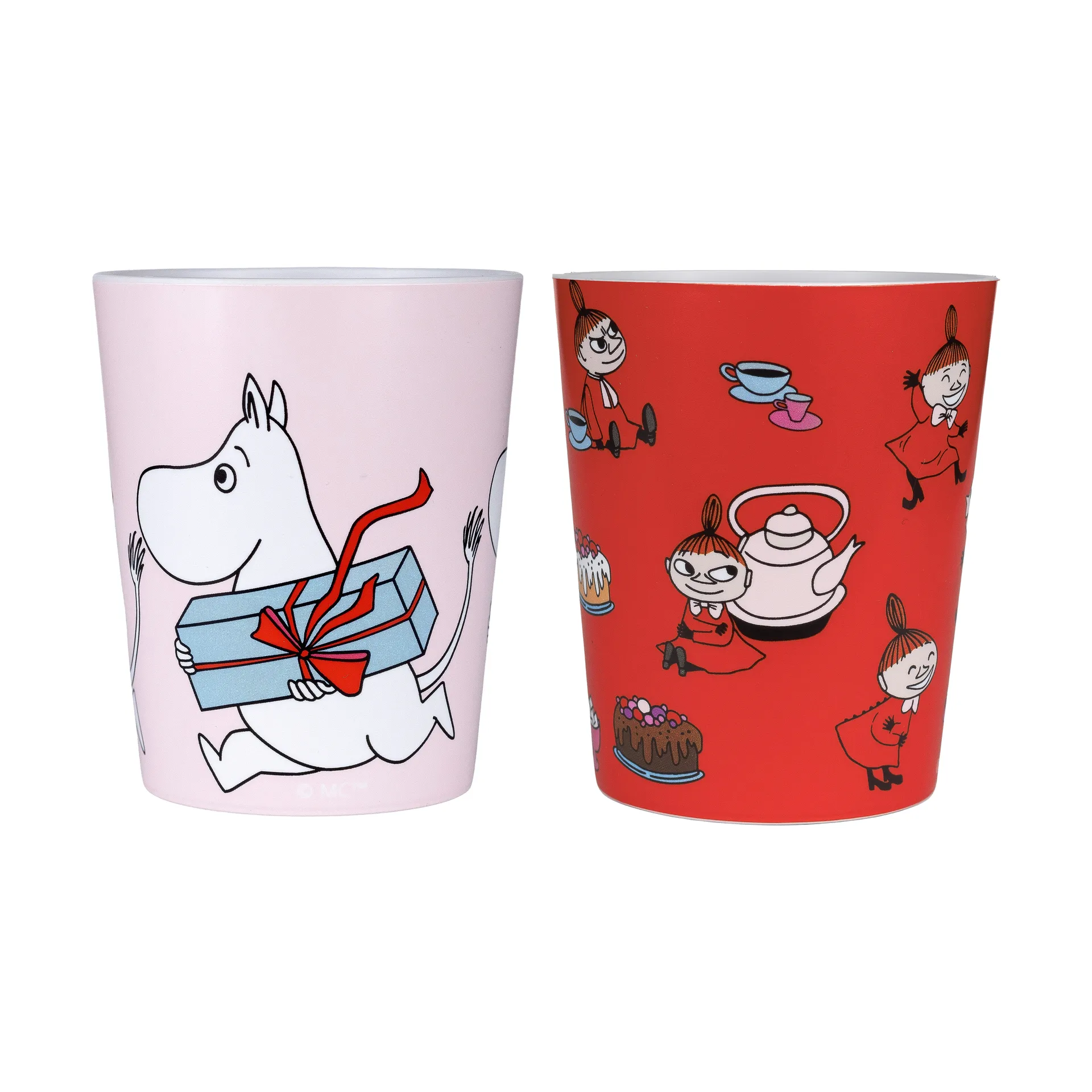 Mumin Little My Trinkbecher 20 cl 2er-Pack, Rot-rosa Rätt Start