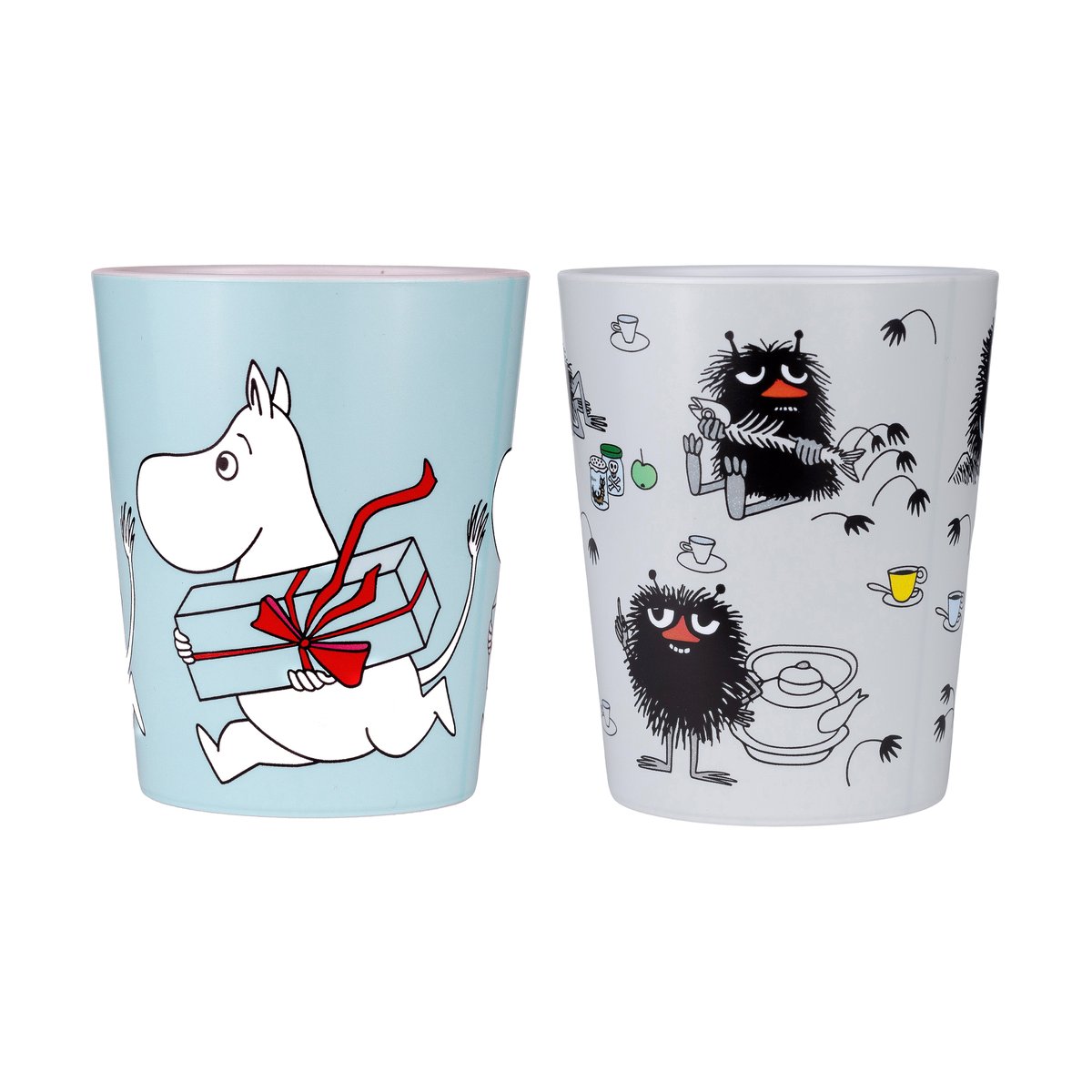 Rätt Start Mumin Picnic Trinkbecher 20 cl 2er-Pack Blau-grau