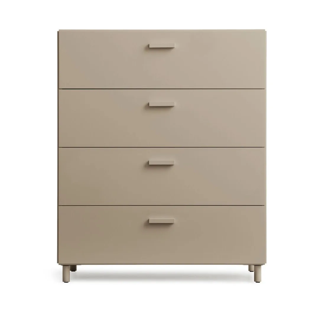 Relief Kommode breit mit Beinen 82x92,2 cm Beige,  Relief