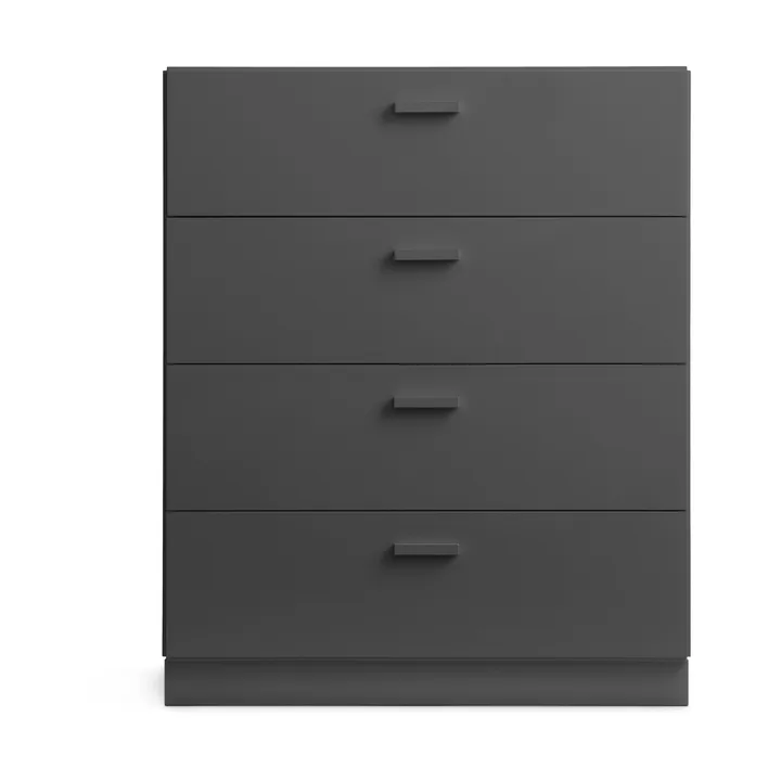 Relief Kommode breit mit Sockel 82x92,2 cm Grau - Relief