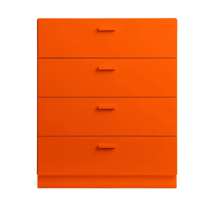 Relief Kommode breit mit Sockel 82x92,2 cm Orange - Relief