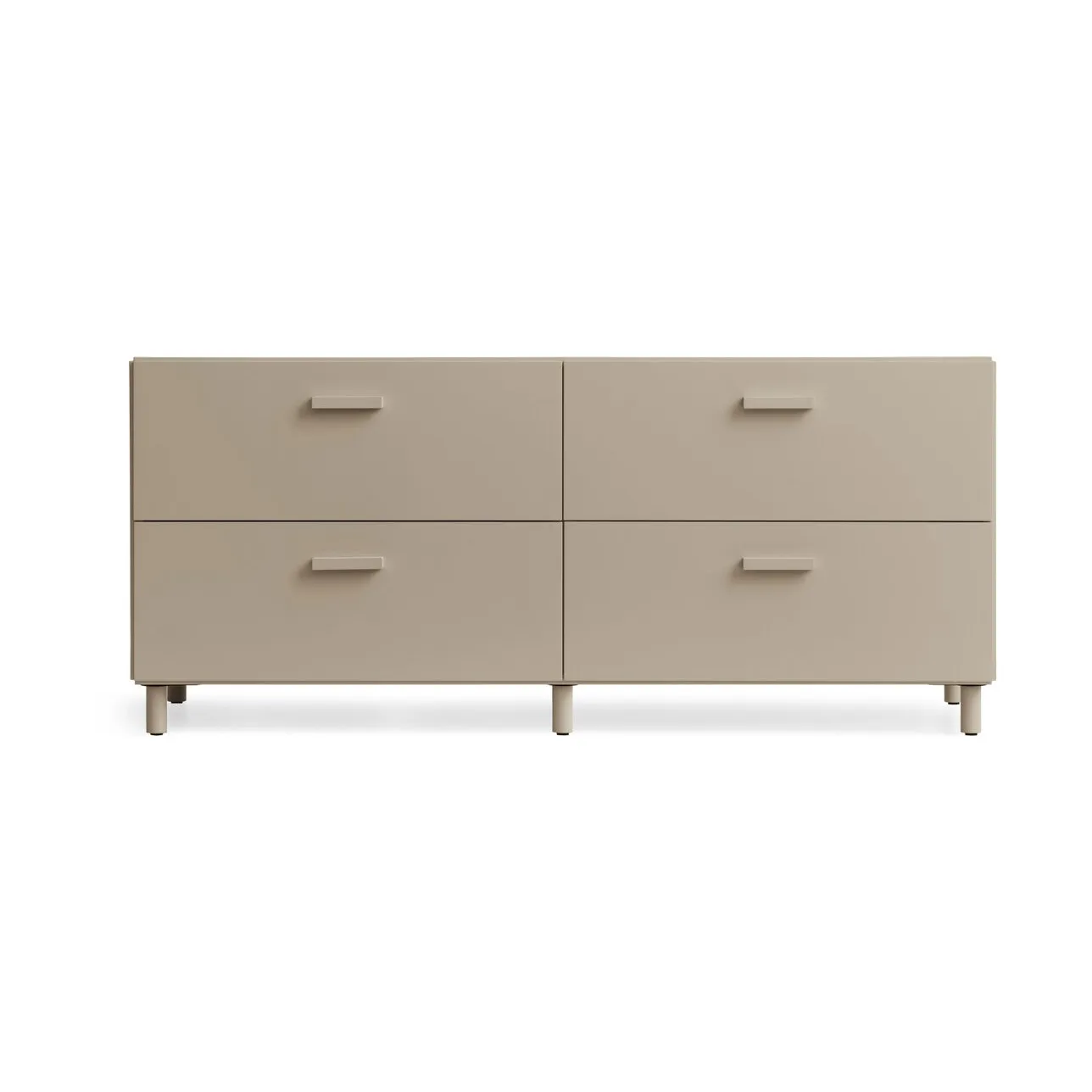 Relief Kommode niedrig mit Beinen 123x46,6 cm Beige,  Relief