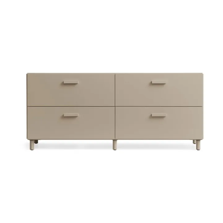 Relief Kommode niedrig mit Beinen 123x46,6 cm Beige - Relief