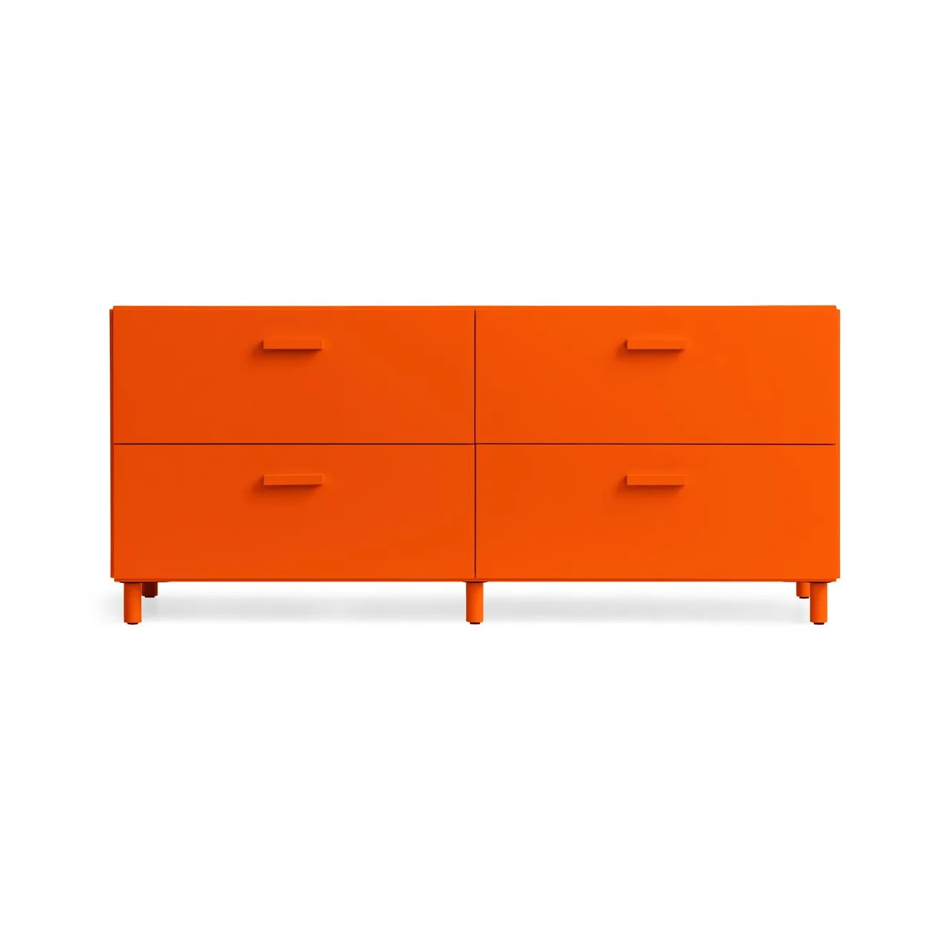 Relief Kommode niedrig mit Beinen 123x46,6 cm Orange,  Relief