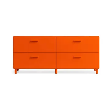 Relief Kommode niedrig mit Beinen 123x46,6 cm Orange - Relief