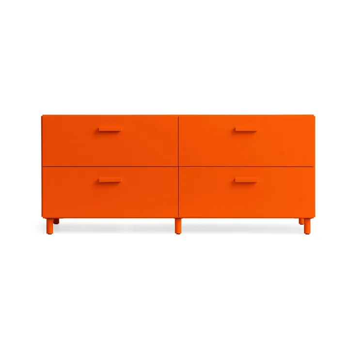 Relief Kommode niedrig mit Beinen 123x46,6 cm Orange - Relief