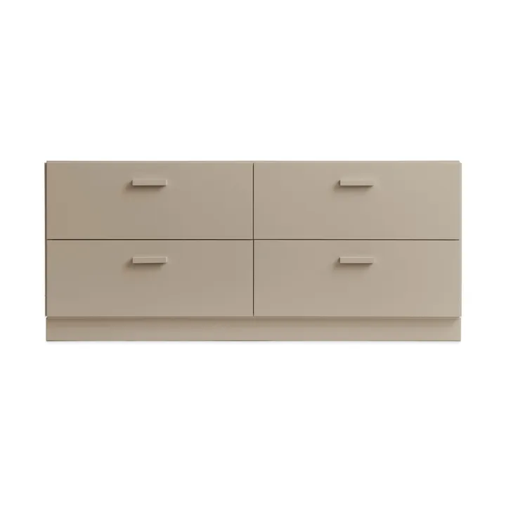 Relief Kommode niedrig mit Sockel 123x46,6 cm Beige - Relief