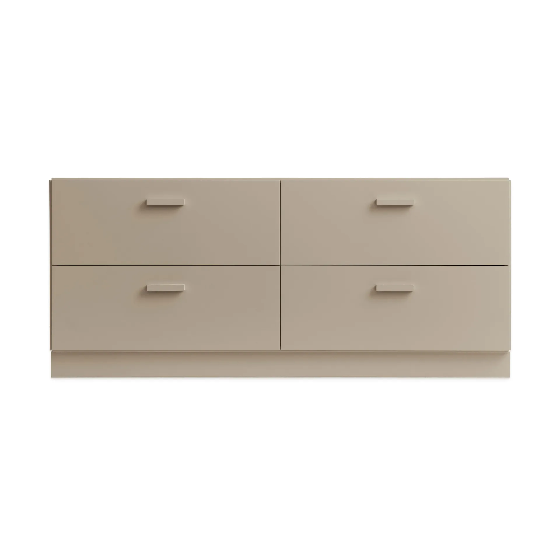 Relief Kommode niedrig mit Sockel 123x46,6 cm Beige Relief