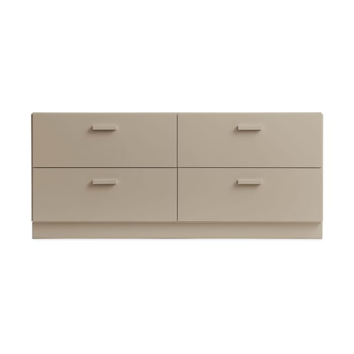 Relief Kommode niedrig mit Sockel 123x46,6 cm Beige - undefined - Relief