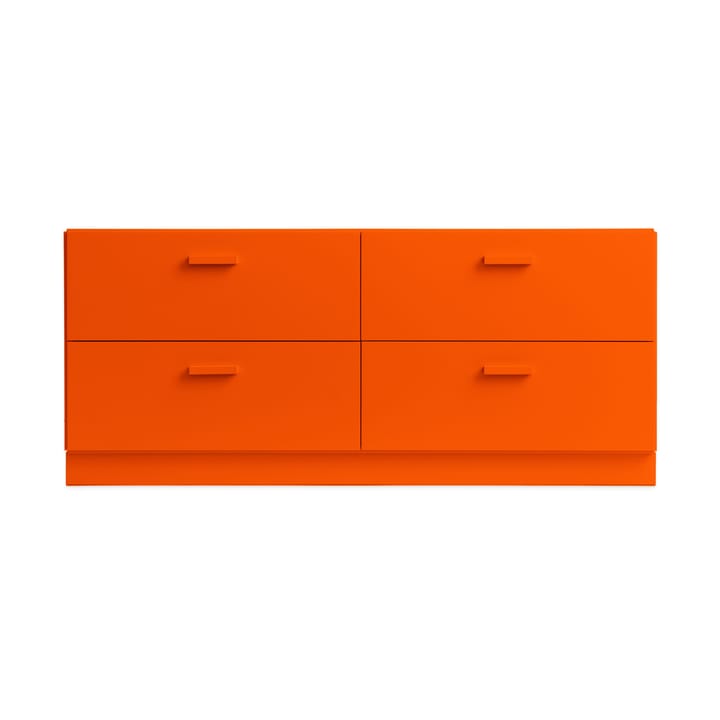 Relief Kommode niedrig mit Sockel 123x46,6 cm Orange - undefined - Relief